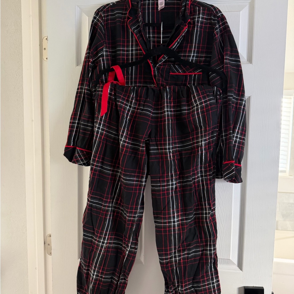 Worn & Washed once -Plaid Pajamas - Red and Black